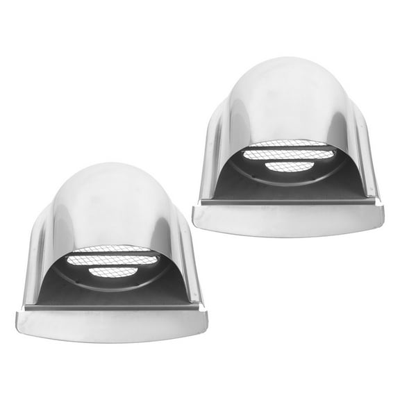 Worgeous 2pcs Stainless Steel Vent Cap For Chimney Stainless Steel Rainproof Hood Outdoor Wall Vent Covers Kitchen Range Hood Cover