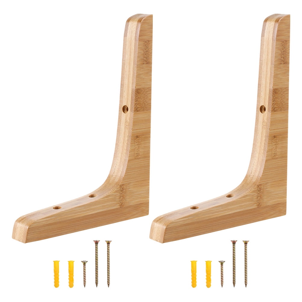 Worgeous 2pcs Sturdy Wooden Shelf Brackets  Wall Mounted Flower Rack Corner Braces  Shelf Bracket Heavy Duty Shelf Corner Bracket Floating Shelf Holder Wood Corner Shelf Support