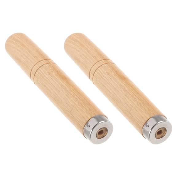 WHAMVOX Wood Kitchen Spatula Handles Replacement Set, 2 Pieces with Comfortable Grip for Cooking and Baking