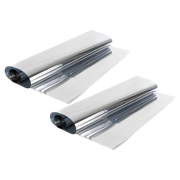 WHAMVOX Privacy Film for Glass Windows with Heat Blocking UV Protection Silver Plastic 2pcs