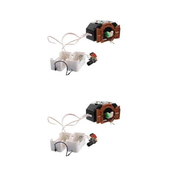 Worgeous 2pcs Timeless Cuckoo Clock Movement Retro Cuckoo Wall Clock Movement No Hook Charming Hourly Bird Chime Clock Movement Repair Part