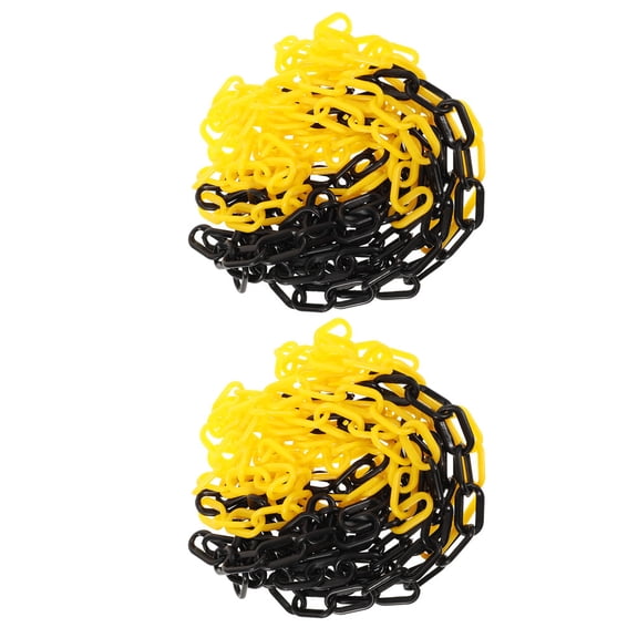 Worgeous 2pcs Traffic Caution Chains Safety Barrier Chain Security Chain Safety Chain for Crowd Control (5 meter)