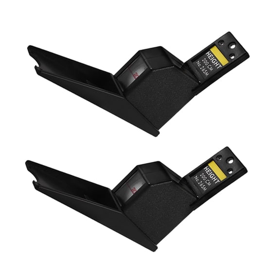 Worgeous 2pcs Wall Mounted Retractable Height Measuring Tool with Wall Plate for Children and Adults Portable Height Measurement Device Ideal for Home School Hospital Black