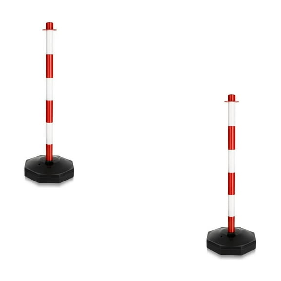 Worgeous 2pcs Warning Column Elastic Column Isolation Pile Guardrail Traffic Facility Barricade Cone