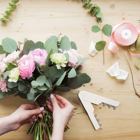 Worgeous 2pcs White ABS Flower Arrangement Tool for Home Use with Texture and Easy Operation