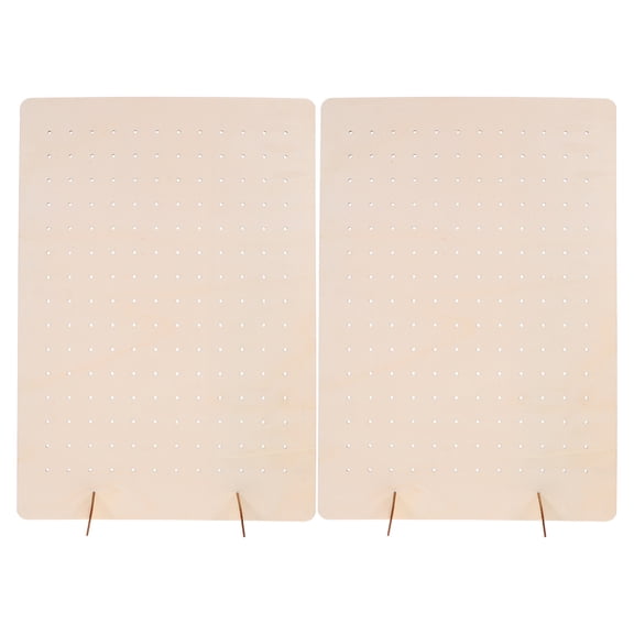 Worgeous 2pcs Wooden Earring Display Stand Retail Jewelry Display Riser Removable Showcase Rustic Earring Display Card Holder For Selling Craft Showing Exhibition