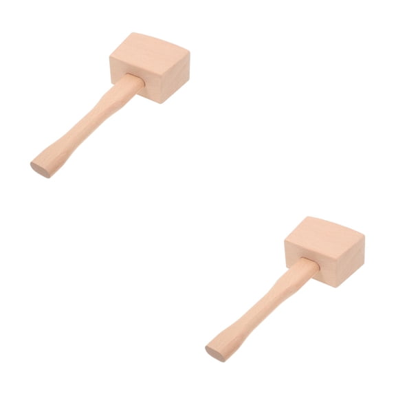 WHAMVOX Raindrops 2pcs Wooden Hammer Carpentry Mallet Multi purpose Woodworking Tool Small Chisel Mallet