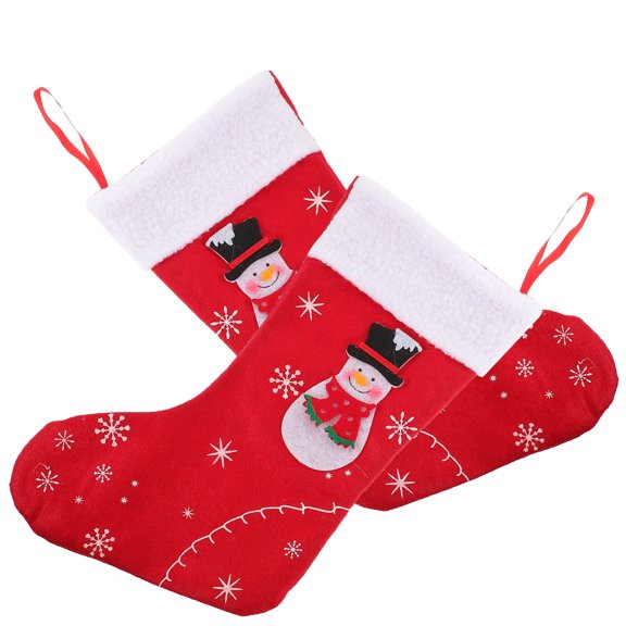 FONDOTIN Xmas Sock Assorted Color 2Pcs 11.99X7.47X0.20in For Christmas Party