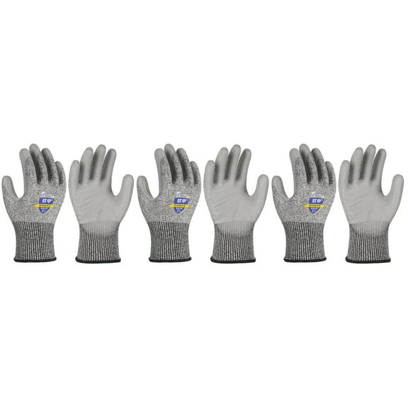 Worgeous 3 Pairs Cut Resistant Gardening Gloves Protective Gear Industry Hand Protection