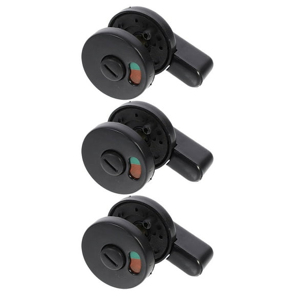 Worgeous  3 Pcs Bedroom Door Lock with Key Holder The Wire Indicator Black