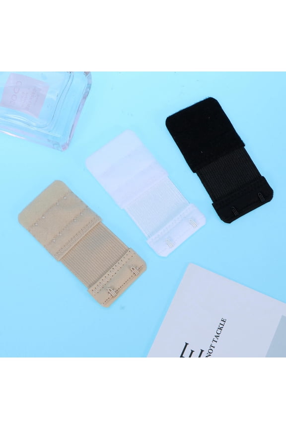 3Pcs 2 Hook Bra Extension Strap Elastic Cotton with Adjustable Length Comfort Fit