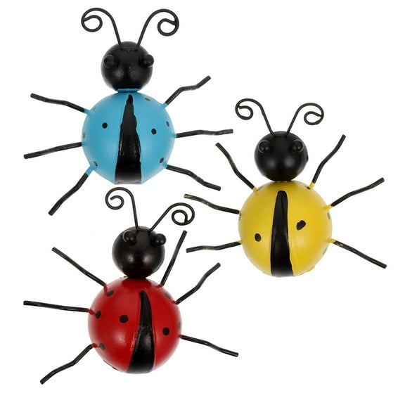 Worgeous  3 Pcs Ladybug Decoration Extra Large Gnomes Small Sculpture Child