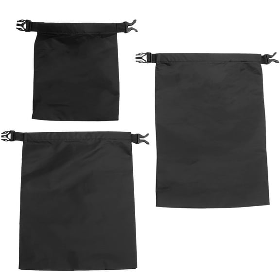 Phenofice Waterproof Zipper Pouches Black 3Pcs 2.5L