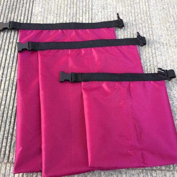Worgeous 3 Pcs Waterproof Outdoor Bag for Camping Storage Bags Travel Rosy