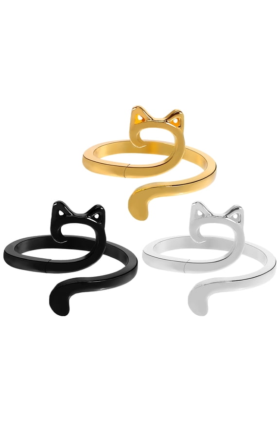 3 Pcs Yarn Bowl Knitting Kit Cat Ears Ring 2.00X2.00X1.00CM