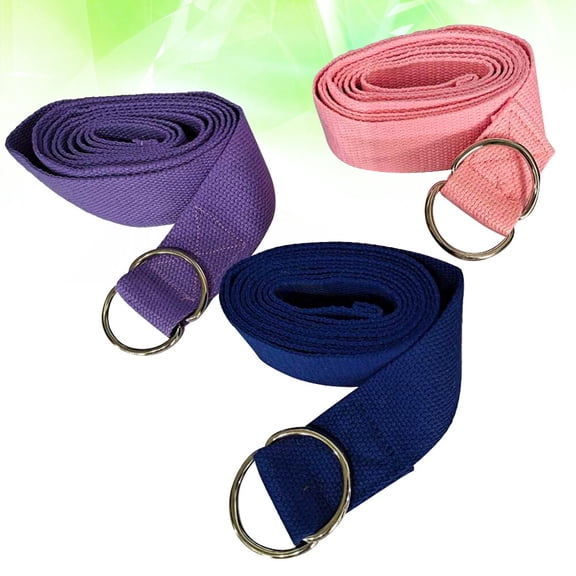 Worgeous  3 Pcs Yoga Tension Belt Pilates Accessories Elastic Fitness