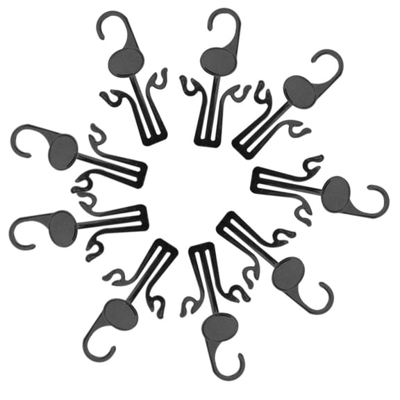 Worgeous 30 Pcs Cube Shoe Hook Reliable Shoe Drying Hanger 18.00X9.00X0.20CM Black