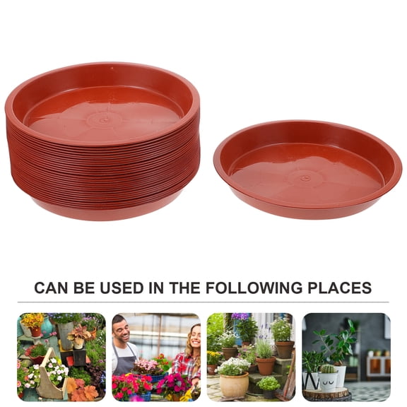 Worgeous 30 Pcs Flat Side Tray Mat Planters Drainage Indoor Plants Succulent Miss