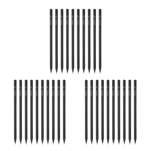 Worgeous 30 Pcs Hexagonal Black Rod Pencils Black Sketching Pencils 2B Drawing Pen for Sketching and Painting Ideal for Artists and Beginners