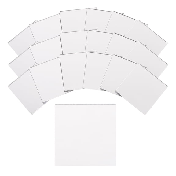 Worgeous 30 Pcs Room Indoor Flexible Mirror Sheets Wall Mirror 3.5X3.5cm