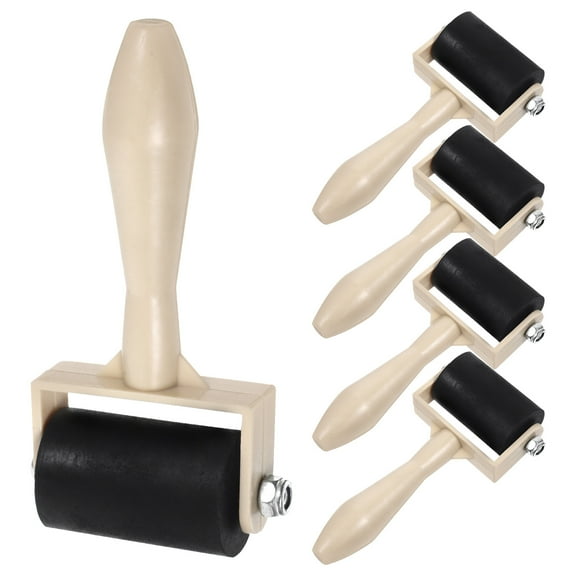 Worgeous 30 Pcs Rubber Rollers Ink Applicator Roller Printmaking Painting Roller Hand Roller Tool Artists Painting Supplies for Kids