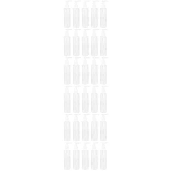Worgeous 30 pcs 200ml Empty Pump Bottles for Cleansing Oil, Facial Liquid Soap Dispenser with Clamp, Refillable Containers
