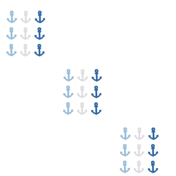 Worgeous 300 Pcs 25x20mm Wooden Anchor Mini Pendants Scrapbooking Home Embellishments Decorative Buttons (Random Color)