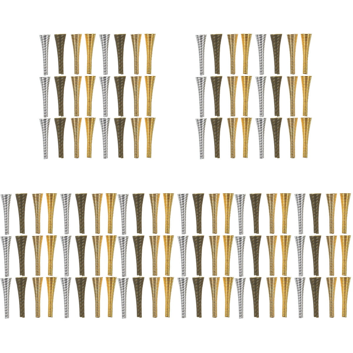 Worgeous 300 pcs Bead Caps for Jewelry Making Cone Bead Caps Bead End Caps Jewelry Making DIY Bead Caps