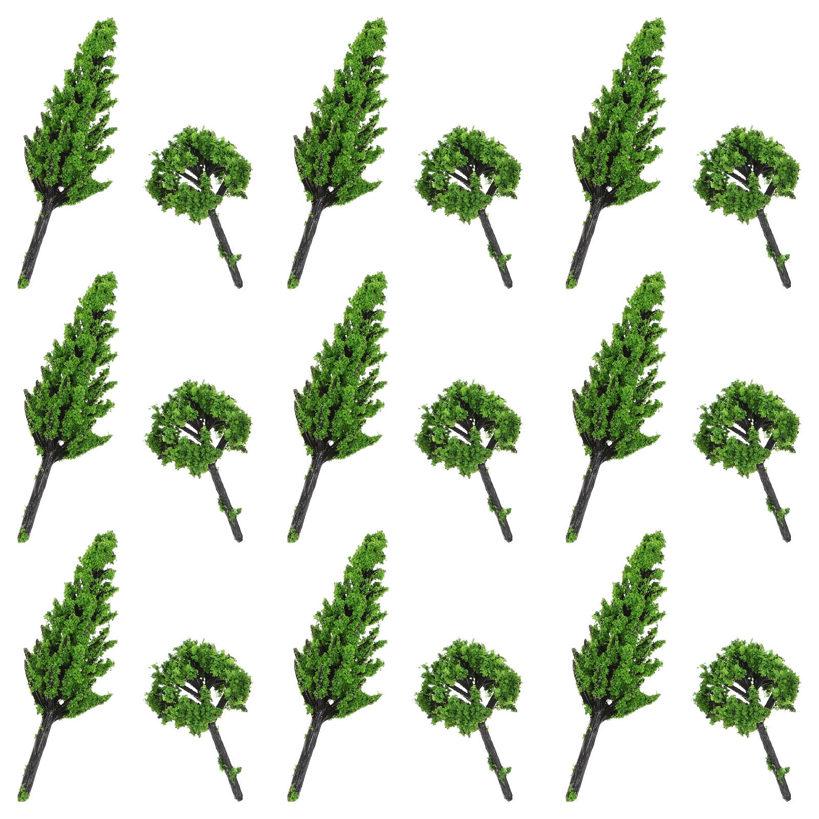 Worgeous 30Pcs Green Plastic Toy Trees for Project Tree Props, Model ...