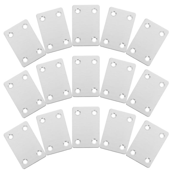 Worgeous 30pcs Flat Brackets Metal Fixing Brackets Corner Brace Brackets Shelves Mending Plate