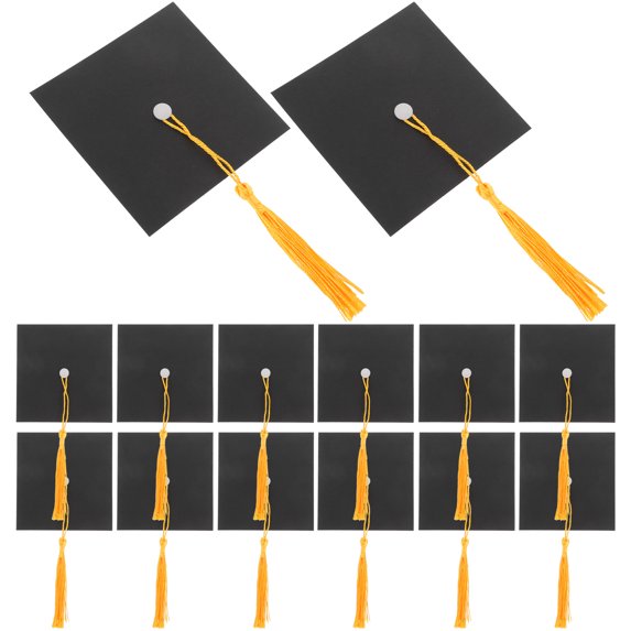 FONDOTIN Graduation Caps for Cakes and Chocolates Mini Decor 30Pcs 3.54X3.54X0.04In