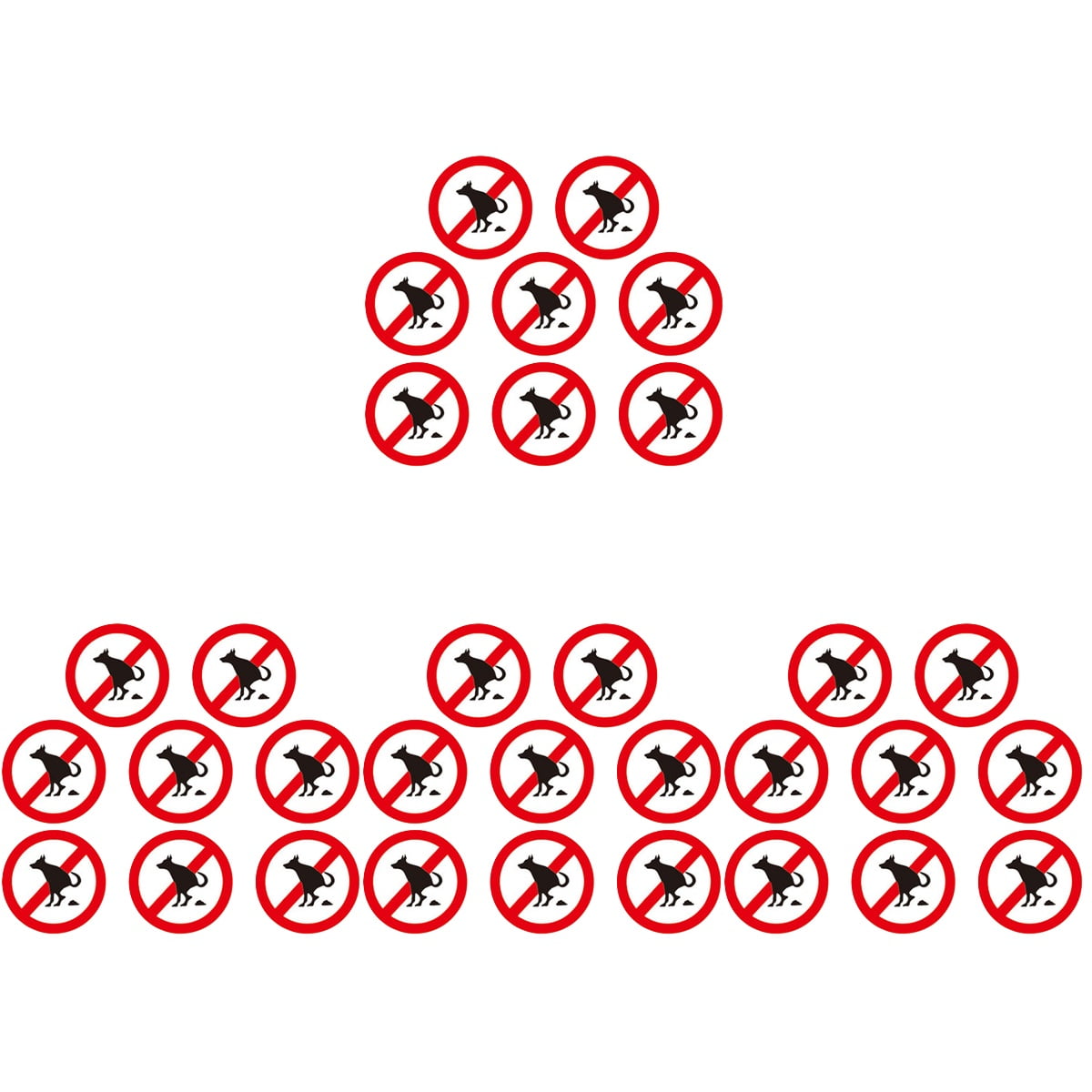 Stop Sign Poop Worgeous 32 pcs No Pooping Stickers Street Signs Pet Dog Pooping ...