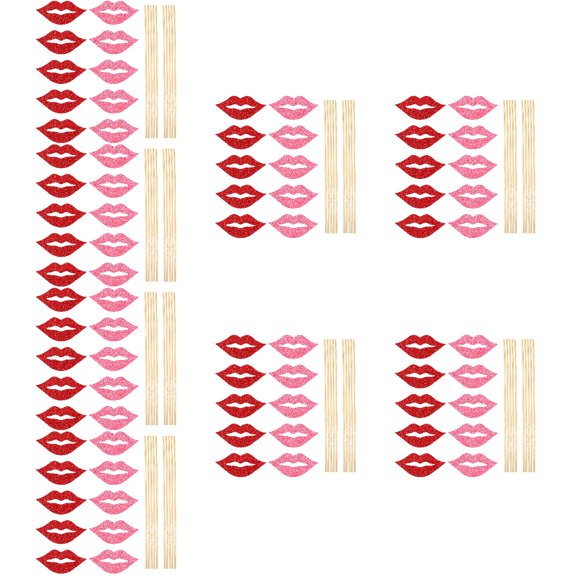 Worgeous 320 pcs Funny Party Photo Booth Props Paper Handheld Selfie Accessories for Birthday and Celebration
