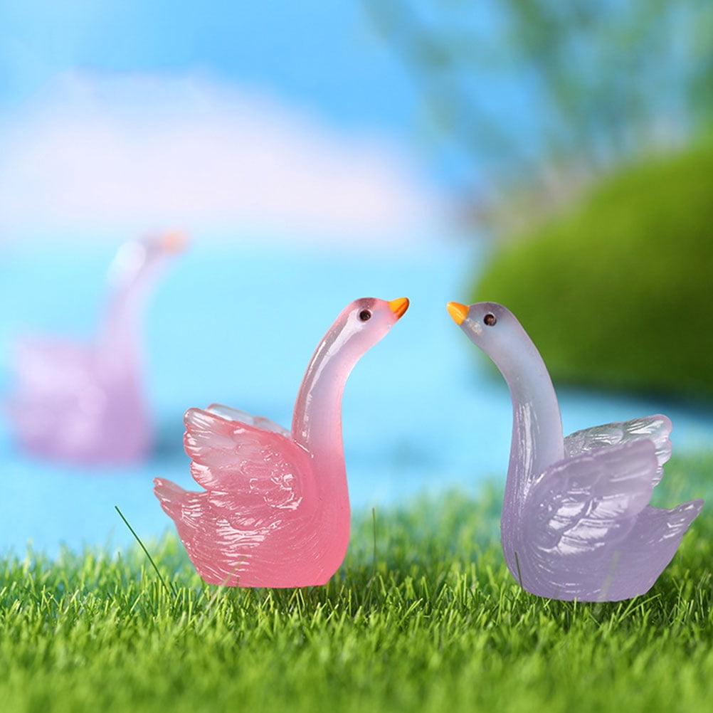 Mini Swans Swan Stuffed Animal 8-Piece Mini White Swan Figurines - 2-Inch Resin ...