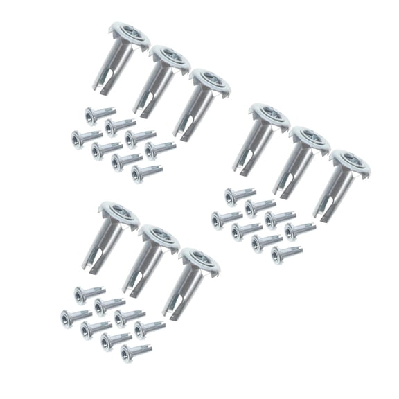 Worgeous 36 pcs Caster Sockets Iron Caster Stem Sleeve Wheel Socket Furniture Insert for Grip Ring Caster Stem Caster Chair Legs Wooden Furniture Replacement