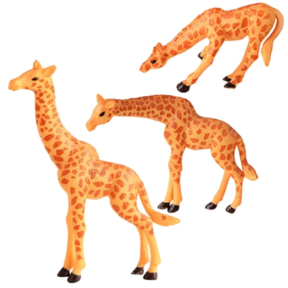 Worgeous Chic Giraffe Figurine ABS Decoration Women Lawn 3Pcs