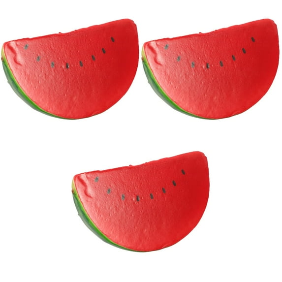 Worgeous 3pcs Artificial Fake Watermelon Slice Faux Foams Fruit Red ...