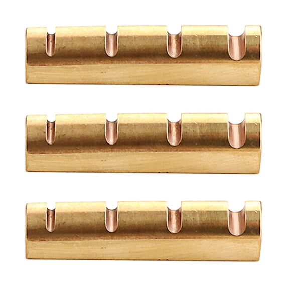 Worgeous 3pcs Brass Stringed Instrument Bridge Nut Instrument Accessory Upper String Nut