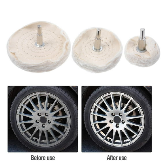 SWETRACE drill polishing pad Polishing Cloth Beige For Metal Surface Cleaning 3pcs