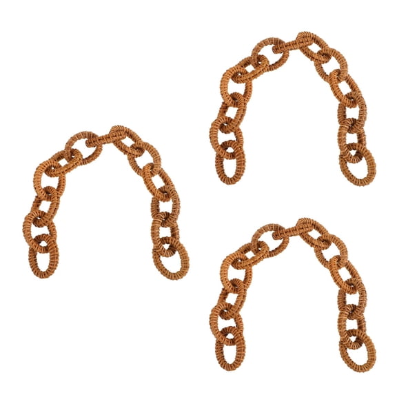 Worgeous 3pcs Chain Link Decor Rattan Woven Chain Ornament Craft Decorative Chain Home Decor