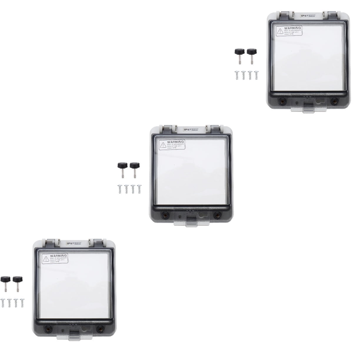 Worgeous 3pcs Circuit Breaker Distribution Box Outdoor Waterproof Distribution Breaker Box