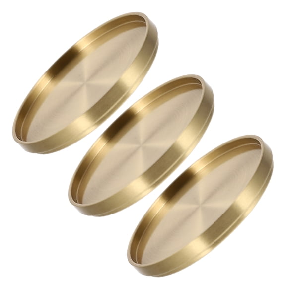 Worgeous 3pcs Copper Coaster Water Mug Coaster Table Cup Mat Decorative Coaster Water Cup Coaster