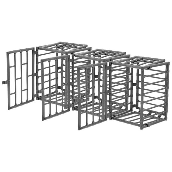 Worgeous 3-Piece Mini Animal Cage Model Set, Small Toy Cages for Dollhouses, Crafts, Collectibles, and Decorative Displays