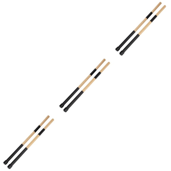 Worgeous 3pcs Pair of 40CM Bamboo Rod Drum Sticks for Jazz Folk Music