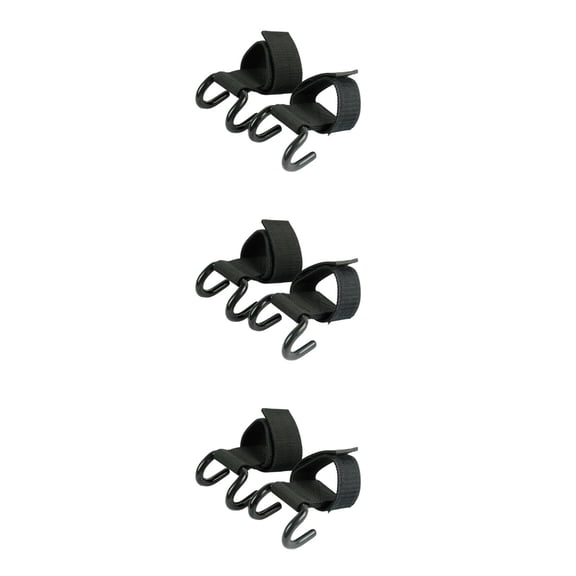 FESTFENDS Heavy Duty Adjustable Steel Wrist Straps for Lifting, Black, 3 Pieces Set for Gym and Weight Training