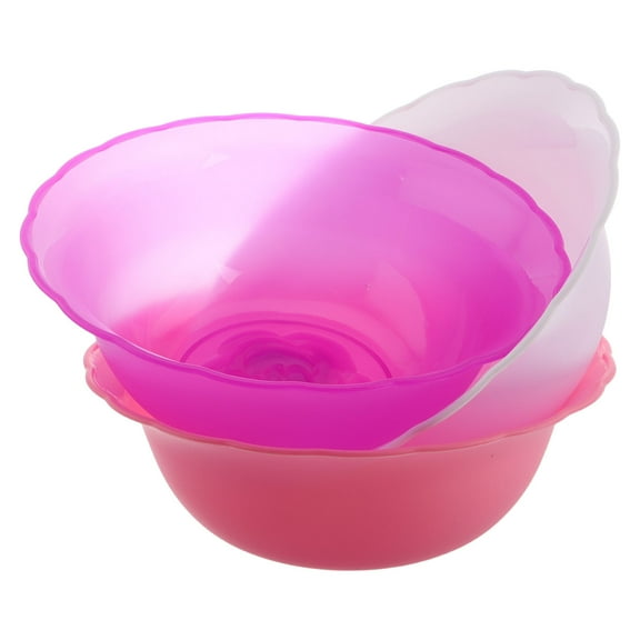 Worgeous 3pcs Round Plastic Wash Basin Portable Face Cleansing Bowl SPA Facial Basin for Home and Beauty Salon