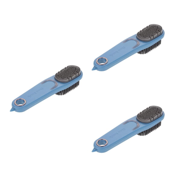 Worgeous 3pcs Scrub Suede Shoe Brush 2-Sided Rubber Polish Eraser with Soft Bristle Brush for Suede Brush and Nubuck Brush