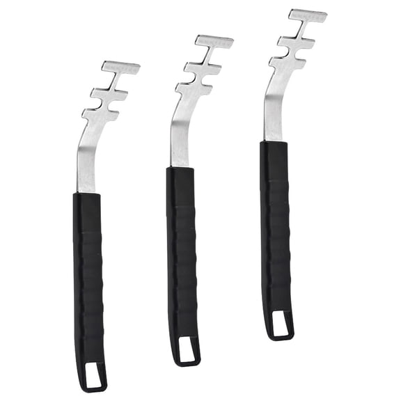 Worgeous 3pcs Stainless Steel Grill Grippers Anti-scald Grill Grate Lifter Barbecue Net Gripper