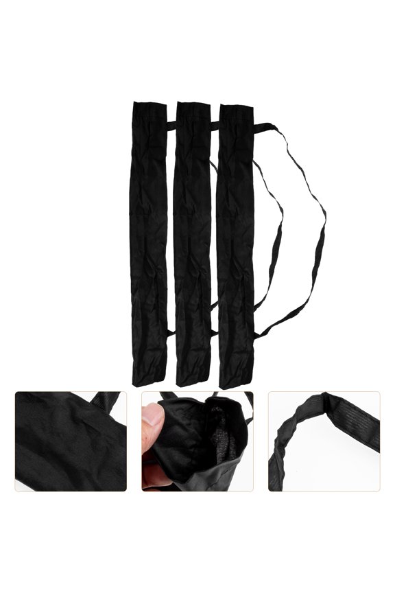 3pcs Umbrella Carrying Case Durable Polyester for Office Black