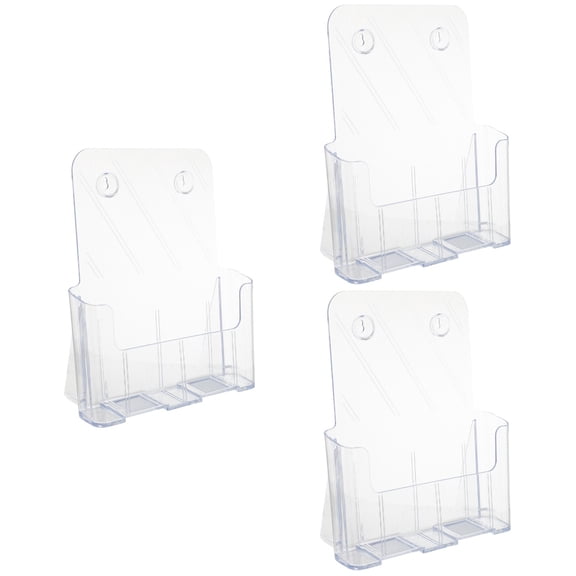 Worgeous 3pcs Wall-mounted Document Organizer Practical File Holder File Paper Display Rack